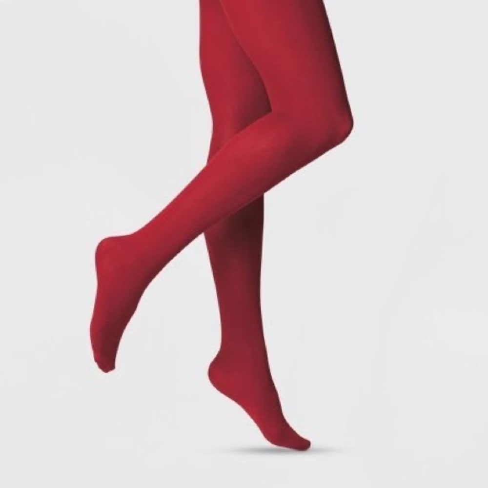 ⭐️Women's 50 Denier Opaque Tights  Burgundy -‎ A New Day size S/M